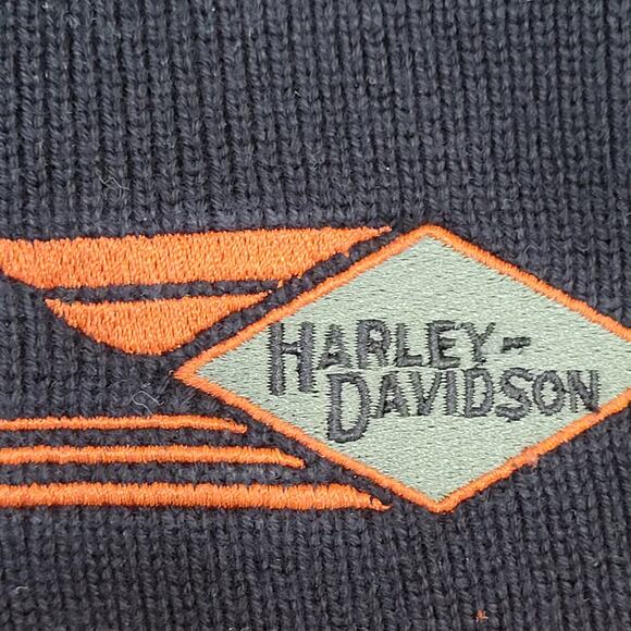 Vintage 90s Harley-Davidson Sweater Medium 22x25 Gray - Picture 12 of 13